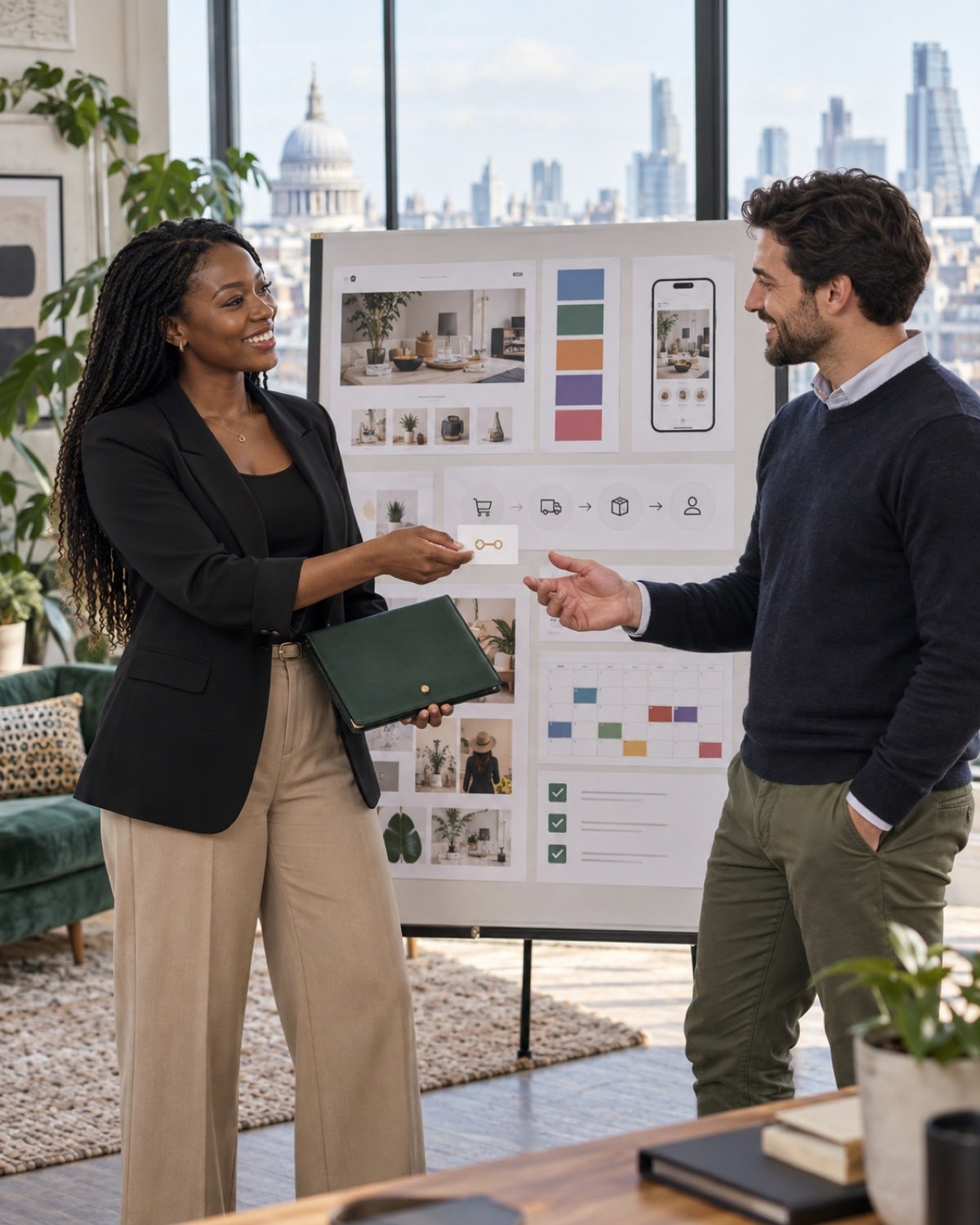 A BROel consultant handing a completed branded online business to its new owner