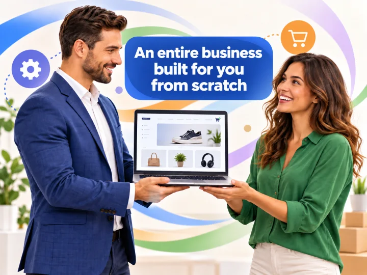 An entire online business built for you from scratch and handed over ready to trade