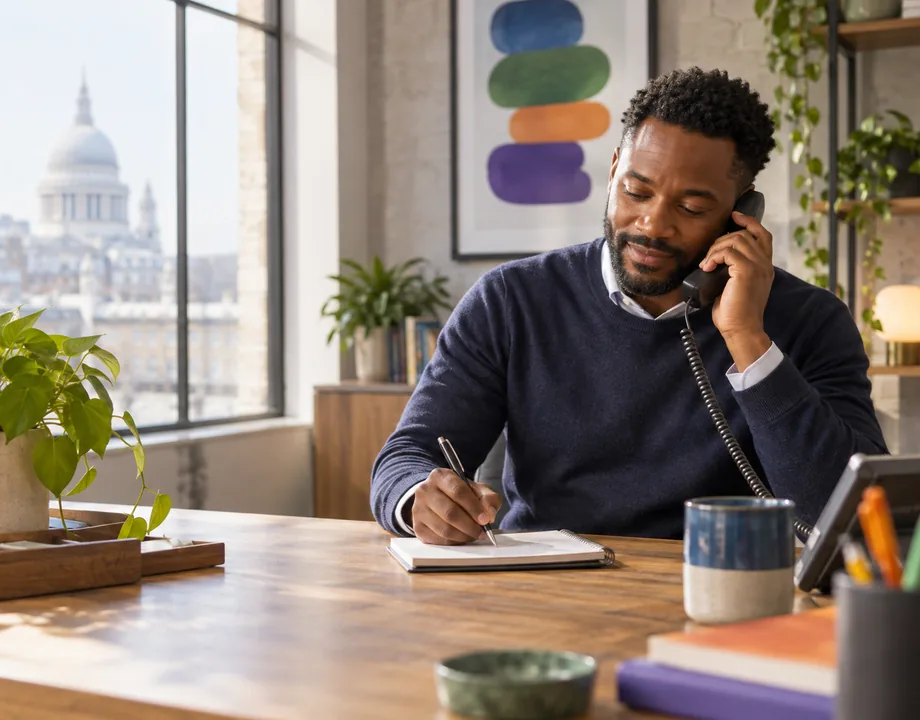Private BROel telephone business consultation offering focused advice to a UK entrepreneur